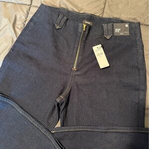 Express Denim Zip Front Bootcut Jeans Size 10 Tall Inseam 35”